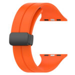 Solid Color Silicone Watch Band For Apple Watch Ultra 49mm / Series 8&7 45mm / SE 2&6&SE&5&4 44mm(Orange)