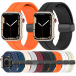 Solid Color Silicone Watch Band For Apple Watch Ultra 49mm / Series 8&7 45mm / SE 2&6&SE&5&4 44mm(White)