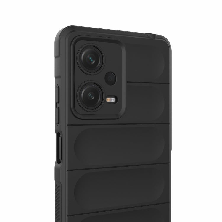 For Xiaomi Redmi Note 12 Pro China Magic Shield TPU + Flannel Phone Case(Dark Grey)