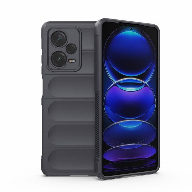 For Xiaomi Redmi Note 12 Pro+ China Magic Shield TPU + Flannel Phone Case(Dark Grey)