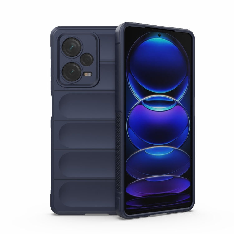 For Xiaomi Redmi Note 12 Pro+ China Magic Shield TPU + Flannel Phone Case(Dark Blue)