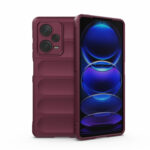 For Xiaomi Redmi Note 12 Pro+ China Magic Shield TPU + Flannel Phone Case(Wine Red)