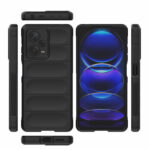 For Xiaomi Redmi Note 12 Pro+ China Magic Shield TPU + Flannel Phone Case(Black)