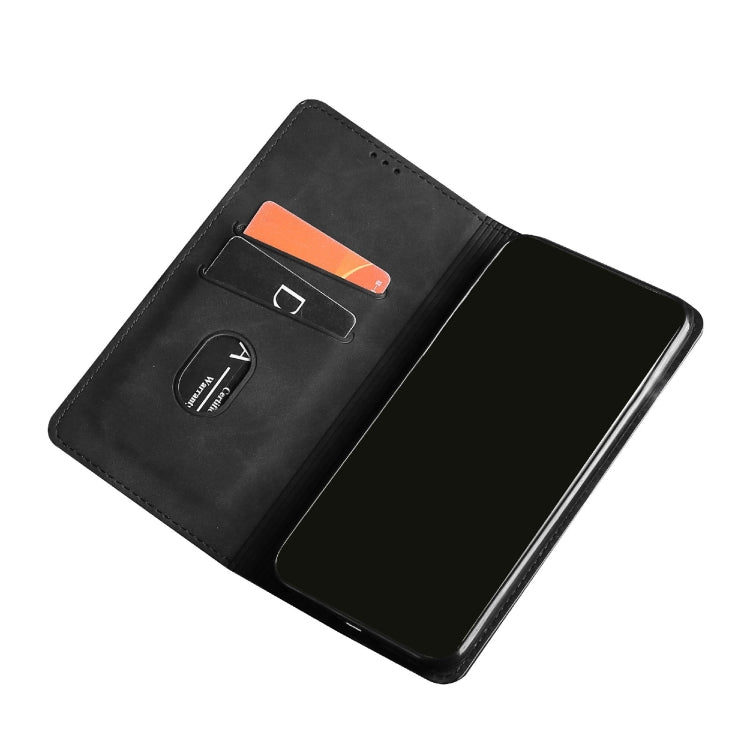 For Xiaomi Redmi Note 12 Pro+ China Skin Feel Magnetic Horizontal Flip Leather Phone Case(Black)