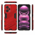 For Xiaomi Redmi Note 12 Pro China Punk Armor 2 in 1 PC + TPU Phone Case with Invisible Holder(Red)