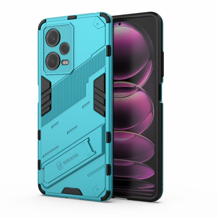 For Xiaomi Redmi Note 12 Pro China Punk Armor 2 in 1 PC + TPU Phone Case with Invisible Holder(Blue)