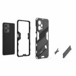 For Xiaomi Redmi Note 12 Pro China Punk Armor 2 in 1 PC + TPU Phone Case with Invisible Holder(Black)