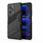 For Xiaomi Redmi Note 12 Pro+ China Punk Armor 2 in 1 PC + TPU Phone Case with Invisible Holder(Black)