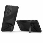 For Xiaomi Redmi Note 12 Pro+ China Punk Armor 2 in 1 PC + TPU Phone Case with Invisible Holder(Black)