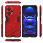 For Xiaomi Redmi Note 12 Pro+ China Punk Armor 2 in 1 PC + TPU Phone Case with Invisible Holder(Red)