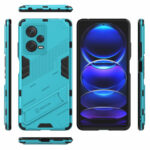 For Xiaomi Redmi Note 12 Pro+ China Punk Armor 2 in 1 PC + TPU Phone Case with Invisible Holder(Blue)