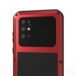 For Galaxy S20 Plus LOVE MEI Metal Shockproof Waterproof Dustproof Protective Case(Red)