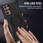 For Samsung Galaxy S22 Ultra 5G MagSafe Shockproof Armor Phone Case(Black)