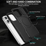 For Samsung Galaxy S22 Ultra 5G MagSafe Shockproof Armor Phone Case(Black)