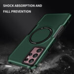 For Samsung Galaxy S22 Ultra 5G MagSafe Shockproof Armor Phone Case(Dark Green)