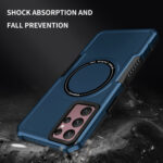 For Samsung Galaxy S22 Ultra 5G MagSafe Shockproof Armor Phone Case(Dark Blue)