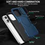 For Samsung Galaxy S22 Ultra 5G MagSafe Shockproof Armor Phone Case(Dark Blue)