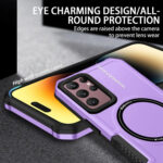 For Samsung Galaxy S22 Ultra 5G MagSafe Shockproof Armor Phone Case(Purple)