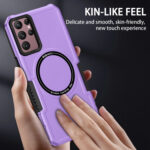 For Samsung Galaxy S22 Ultra 5G MagSafe Shockproof Armor Phone Case(Purple)