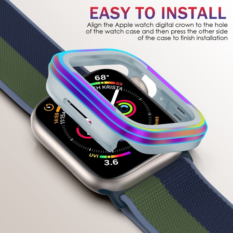 For Apple Watch Ultra 49mm Aluminum Alloy + TPU 2 in 1 Protective Case(Iridescent)