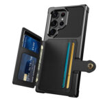 For Samsung Galaxy S23 Ultra 5G Magnetic Wallet Card Bag Leather Phone Case(Black)