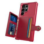 For Samsung Galaxy S23 Ultra 5G Magnetic Wallet Card Bag Leather Phone Case(Red)