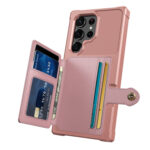 For Samsung Galaxy S23 Ultra 5G Magnetic Wallet Card Bag Leather Phone Case(Rose Gold)