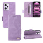 For Xiaomi Redmi Note 12 Pro China Magnetic Clasp Flip Leather Phone Case(Purple)