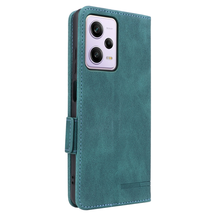 For Xiaomi Redmi Note 12 Pro China Magnetic Clasp Flip Leather Phone Case(Green)