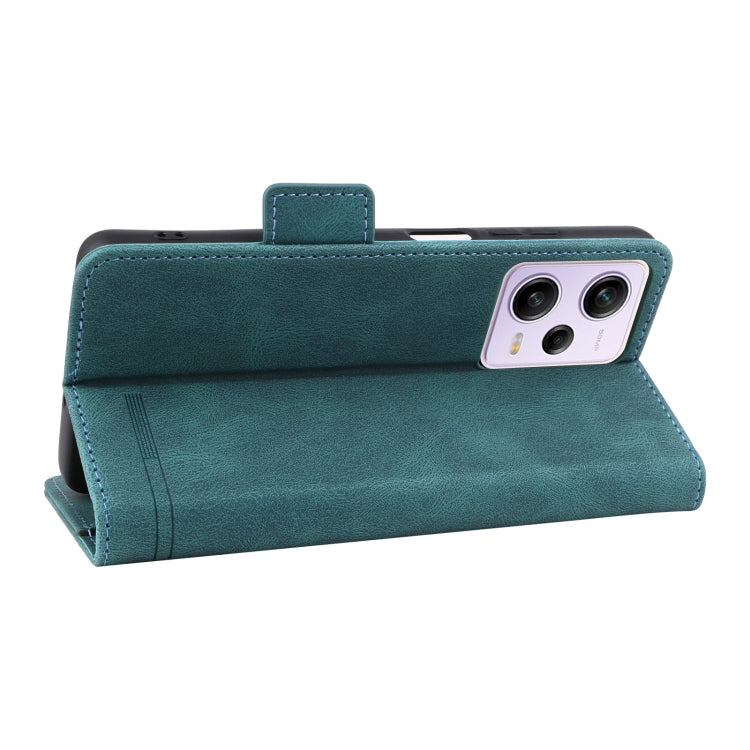 For Xiaomi Redmi Note 12 Pro China Magnetic Clasp Flip Leather Phone Case(Green)