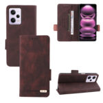 For Xiaomi Redmi Note 12 Pro China Magnetic Clasp Flip Leather Phone Case(Brown)