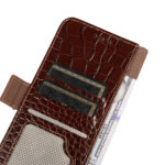 For Xiaomi Redmi Note 12 Pro+ China Magnetic Crocodile Texture Genuine Leather RFID Phone Case(Brown)