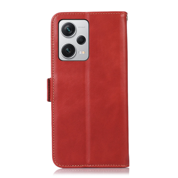 For Xiaomi Redmi Note 12 Pro+ China Magnetic Crazy Horse Texture Genuine Leather RFID Phone Case(Red)