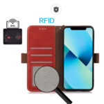 For Xiaomi Redmi Note 12 Pro+ China Magnetic Crazy Horse Texture Genuine Leather RFID Phone Case(Red)