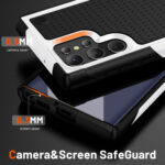 For Samsung Galaxy S22 Ultra 5G PC + TPU Shockproof Protective Phone Case(White+Black)