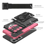 For Samsung Galaxy S23+ 5G Armor Wristband Phone Case(Pink)