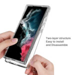 For Samsung Galaxy S23 Ultra 5G Transparent Gradient Color TPU + PC Protective Phone Case(Black)