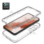 For Samsung Galaxy S23+ 5G Transparent Gradient Color TPU + PC Protective Phone Case(Black)