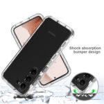 For Samsung Galaxy S23 5G Transparent Gradient Color TPU + PC Protective Phone Case(Black)