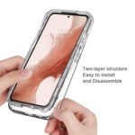 For Samsung Galaxy S23 5G Transparent Gradient Color TPU + PC Protective Phone Case(Black)