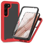 For Samsung Galaxy S23 5G Two-layer Integrated Transparent TPU + PC + PET Protective Phone Case(Red)