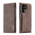 For Samsung Galaxy S23 Ultra 5G LC.IMEEKE Hon Ancient Series Horizontal Flip Leather Phone Case(Coffee)