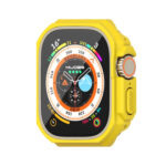 For Apple Watch Ultra 49mm Mijobs Ultra-thin Bezel PC Watch Case(Yellow)