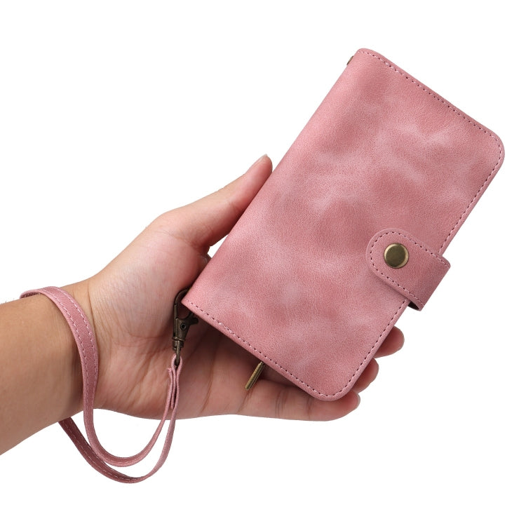 For Xiaomi Redmi Note 11 5G Multifunctional Card Slot Zipper Wallet Leather Phone Case(Rose Gold)