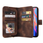 For Xiaomi Redmi Note 11 5G Multifunctional Card Slot Zipper Wallet Leather Phone Case(Brown)