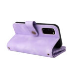 For Samsung Galaxy S20 Multifunctional Card Slot Zipper Wallet Leather Phone Case(Purple)