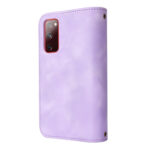 For Samsung Galaxy S20 FE Multifunctional Card Slot Zipper Wallet Leather Phone Case(Purple)