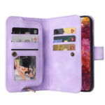 For Samsung Galaxy S20 FE Multifunctional Card Slot Zipper Wallet Leather Phone Case(Purple)