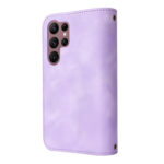 For Samsung Galaxy S22 Ultra 5G Multifunctional Card Slot Zipper Wallet Leather Phone Case(Purple)