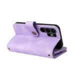 For Samsung Galaxy S23 Ultra 5G Multifunctional Card Slot Zipper Wallet Leather Phone Case(Purple)